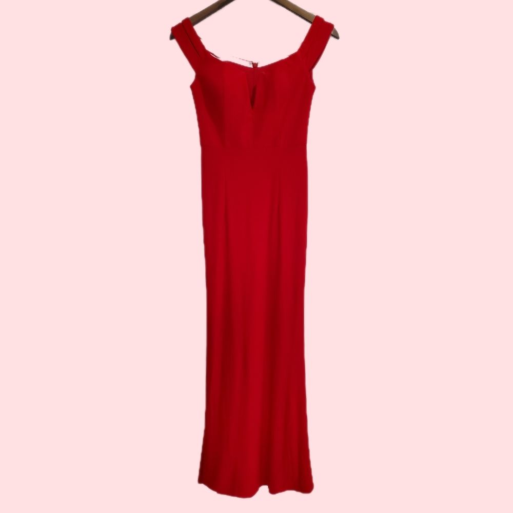 Red Off-the-shoulder Gown